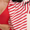 Red Striped Towelling Beach Shirt