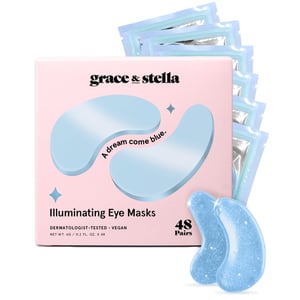 illuminating blue eye masks - 48-pairs
