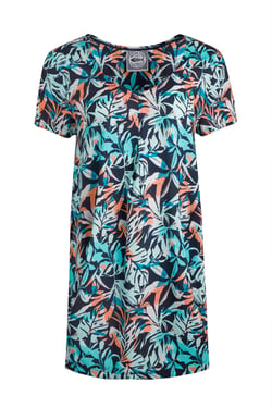 Weird Fish Nuri Viscose Printed Tunic Aqua blue Size 8