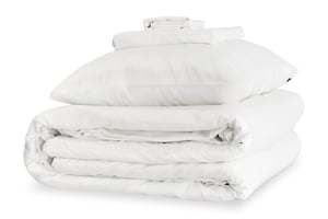 Brilliant White Silk Duvet Set - Emperor / Standard Pillowcases