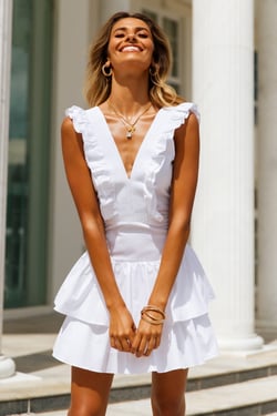 HELLO MOLLY Harper Dress White