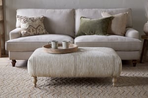 nkuku Aranya Upholstered Ottoman | Seating | One Size | Natural