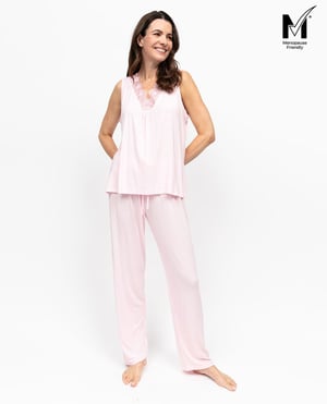 Samantha Womens Lace-Detail Jersey Pyjama Set - 28