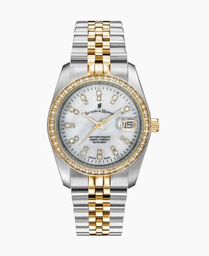 Inspiration Elegance 36MM Three-hands Date Two-tone White dial Stainless steel swiss watch - 36 mm