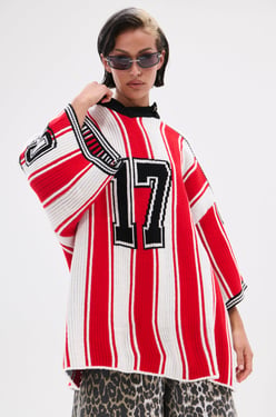 AKIRA Throw Sum Mo Knit Jersey Top | Size Large
