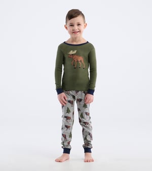 Boys Wild Moose Pajama Set