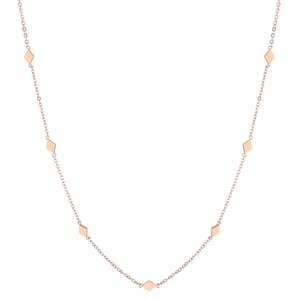 Rhombus Charm Delicate Necklace Rose Gold