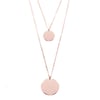 Circle Layered Necklace Rose Gold
