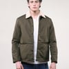 Kestin Hare Fur Collar Work Shirt Jacket