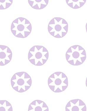 Sun Dial' Wallpaper by Tea Collection - Lavender - Traditional / 27 in. x 27 ft.