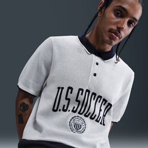 Men's Nike USA Retro 1986 Club Knit Grey Polo / 2X