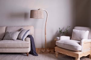 nkuku Namira Mango Wood Floor Lamp | Lamps | One Size | Natural