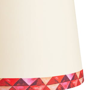 35cm tall tapered shade in red card harlequin by Matthew Williamson
