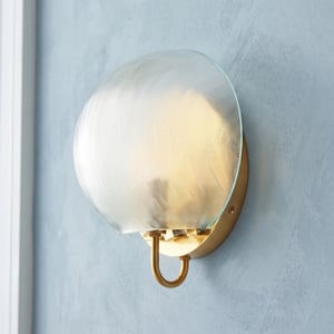 Scotch IP44 wall light in frosted glass