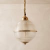 Mini Holophane pendant in clear glass