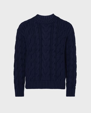 Vilebrequin - Men Cable-knit Cotton Sweater - Pullover - Philippe - Blue - Size XXL