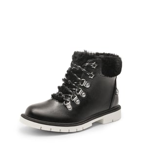 DREAM PAIRS Girls  Lace Up Faux Fur Ankle Boots
