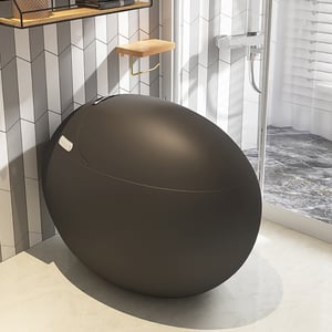 Modern Black Egg-Shaped Smart Toilet with High Version & Multi-Function Oluxe G1