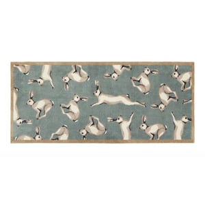 Farmhouse Hares Washable Runner - 65x150cm