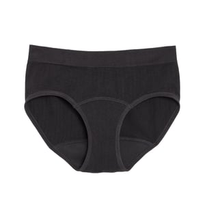 The Bikini Period. in SportyStretch For Heavy Flows - Black / 3X