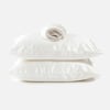 QE Home 3-Piece Wedding Bliss Silk Bed Sheet Bundle, White