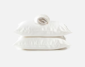 QE Home 3-Piece Wedding Bliss Silk Bed Sheet Bundle, White