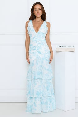 Too Pretty Tonight Maxi Dress Blue
