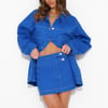 Walking Out Mini Skirt Blue