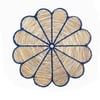 Clover Handwoven Iraca Placemat - Navy Blue