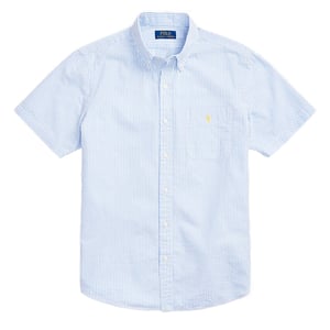 Polo Ralph Lauren Short Sleeve Sport Shirt Custom Blue / White