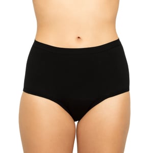 The High Waisted Period. in Organic Cotton For Heavy Flows - Black / XL
