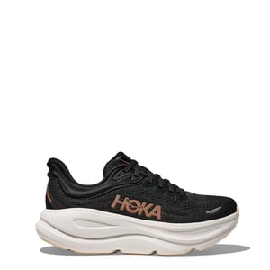 Hoka Womens Bondi 9 Trainer Black / Rose Gold