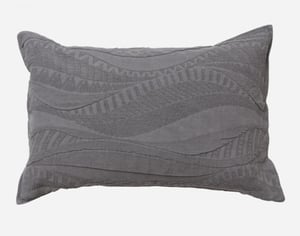 QE Home Noa Pillow Sham, Geometric, Grey, King