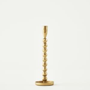 Sofya Gold Taper Candle Holder - 11"x3.5"