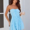 Imagine It Strapless Mini Dress Blue