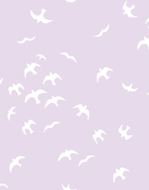 Gulls' Wallpaper by Tea Collection - Lavender - Traditional / 27 in. x 27 ft.