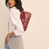 Red Leather Foldover Bag