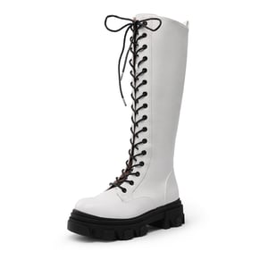 DREAM PAIRS Lace Up Knee High Boots