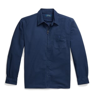 Polo Ralph Lauren Garment-Dyed Oxford Overshirt Spring Navy