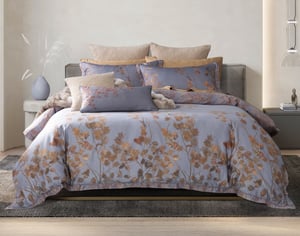 QE Home Wynwood Duvet Cover, TENCEL™ Lyocell, Botanical, Orange, Super King