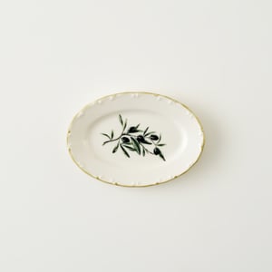 Olive Porcelain Oval Serving Platter - 8"