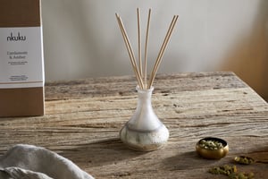 nkuku Cardamom & Amber Reed Diffuser | Candles & Home Fragrance | One Size | Aged Smoke