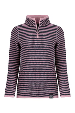 Weird Fish Meadow 1/4 Zip Stripe Eco Macaroni Heather Size 10