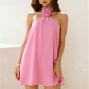 Desert Dreamscape Halter Mini Dress Pink