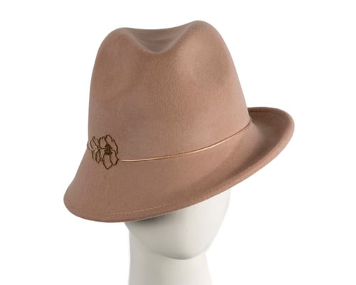 Max Alexander Beige Trilby – Felt Winter Fashion Hat