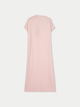 Cashmere Tie-Neck Dress - XL / peach blush / WK1108-1933
