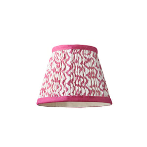 18cm Straight Empire Pendant shade in Crimson Chevrons with Crimson tape