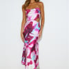 Lover Looks Satin Maxi Dress Multi