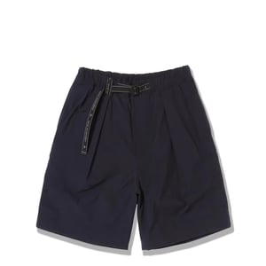 And Wander Nylon Chino Tuck Tapered Short Pants Navy