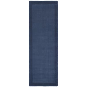 Borders Wool Runner Navy - 67x200cm